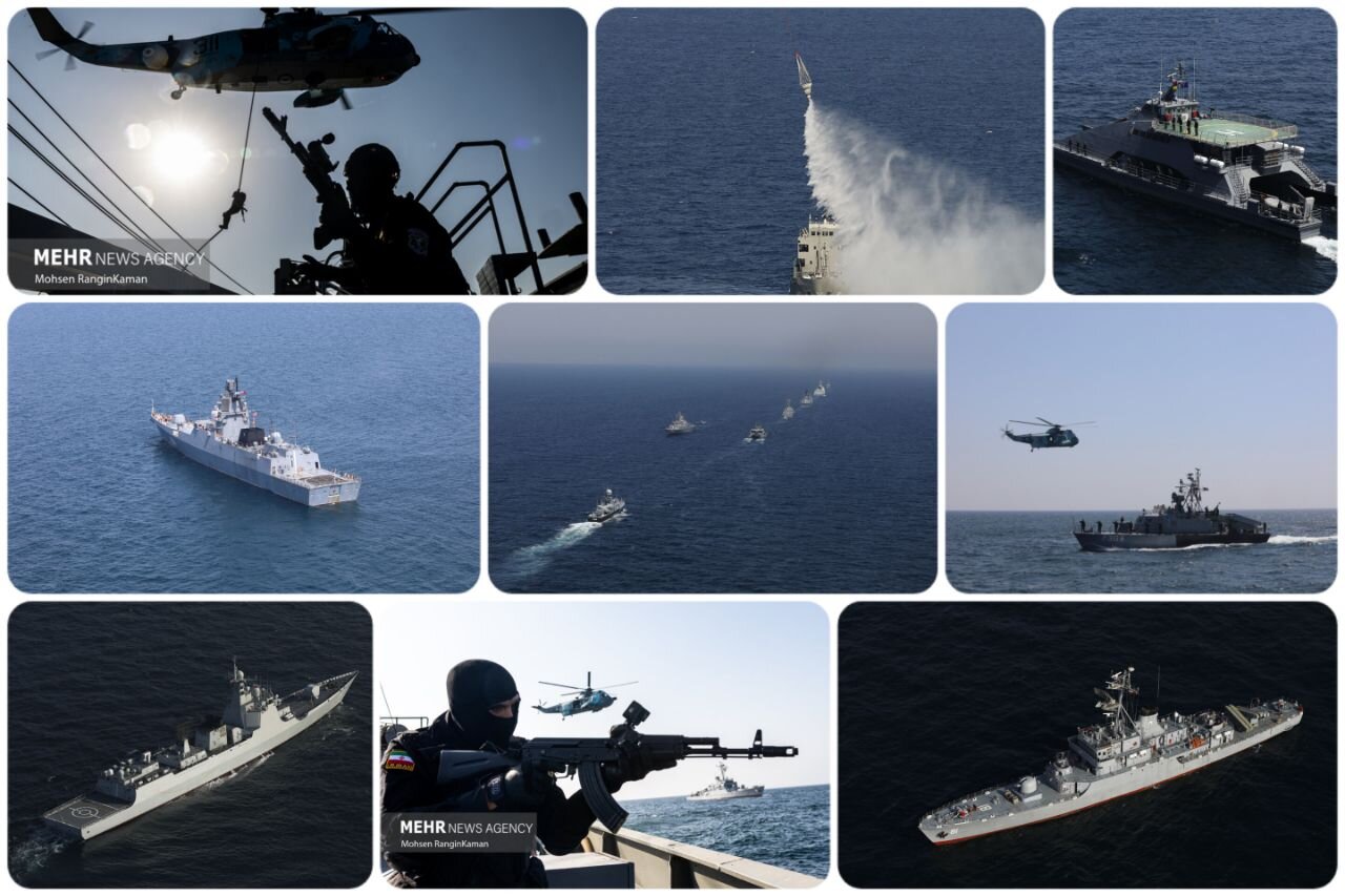 ناوهای جدید سپاه در رزمایش مشترک با چین و روسیه در اقیانوس هند
