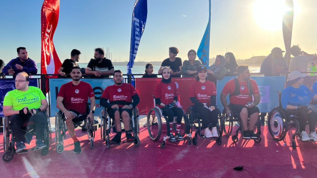 تیم دومیدانی معلولان با ویلچر