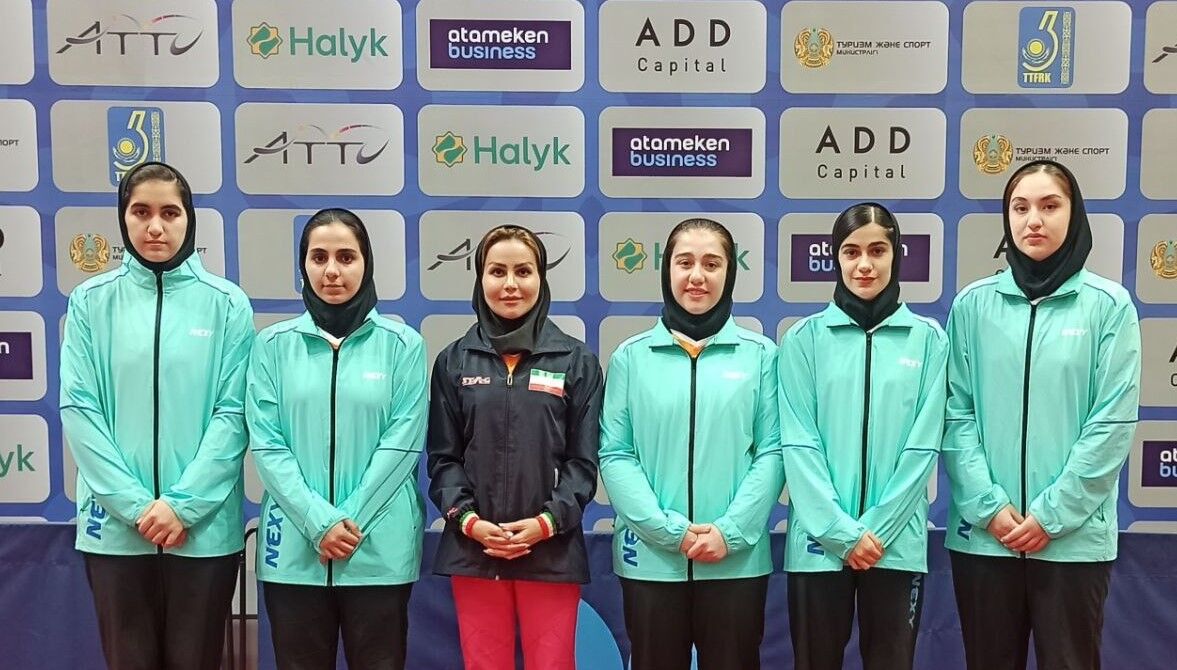 قهرمانی زودهنگام دختران ایران در تنیس روی میز آسیای میانه