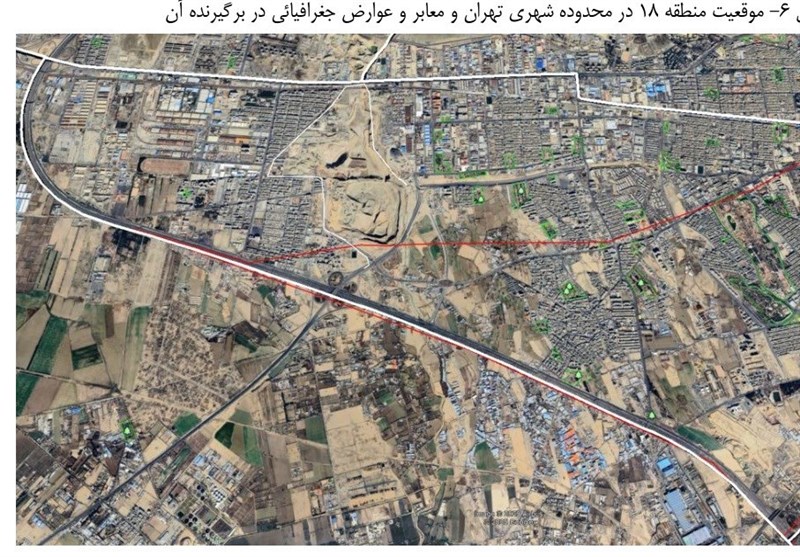 تشدید فرونشست زمین در منطقه ۱۸ تهران