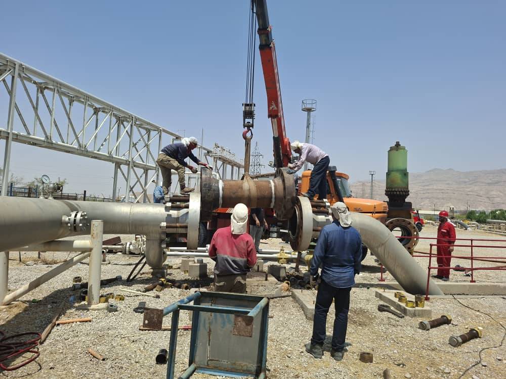 عملیات باز كردن شیر ایمنی OTIS ایستگاه تقویت فشار قوی و تزریق گاز گچساران در دمای ۵۵ درجه