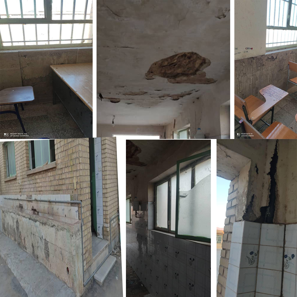 تازیانه فقر زیر سقف مدرسه ای که ویرانه است