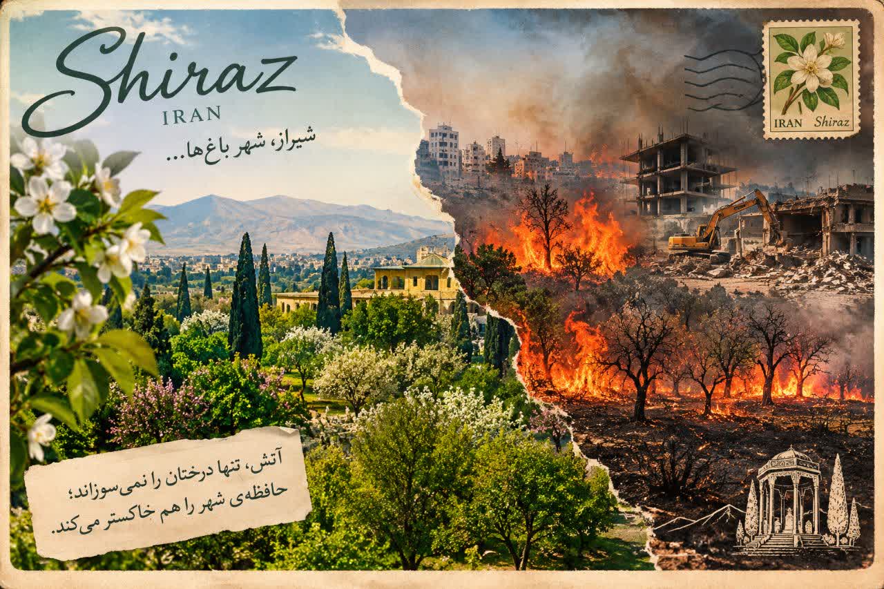 آن روی شیراز کارت پستالی