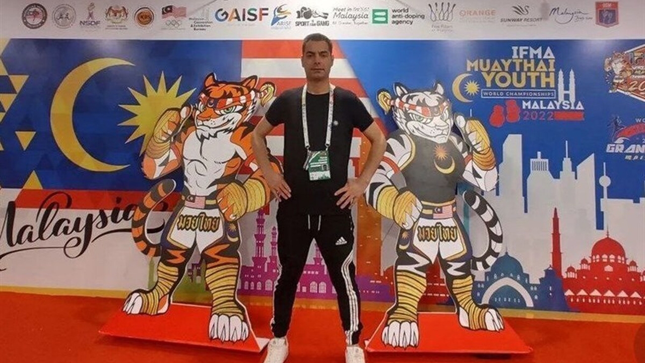 دور کردن پرچم ایران از پرچم اسرائیل در افتتاحیه مسابقات تایلند